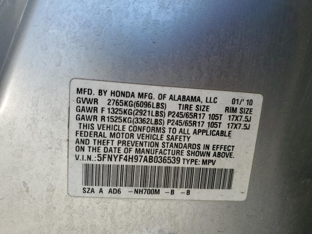 2010 Honda Pilot - Image 15