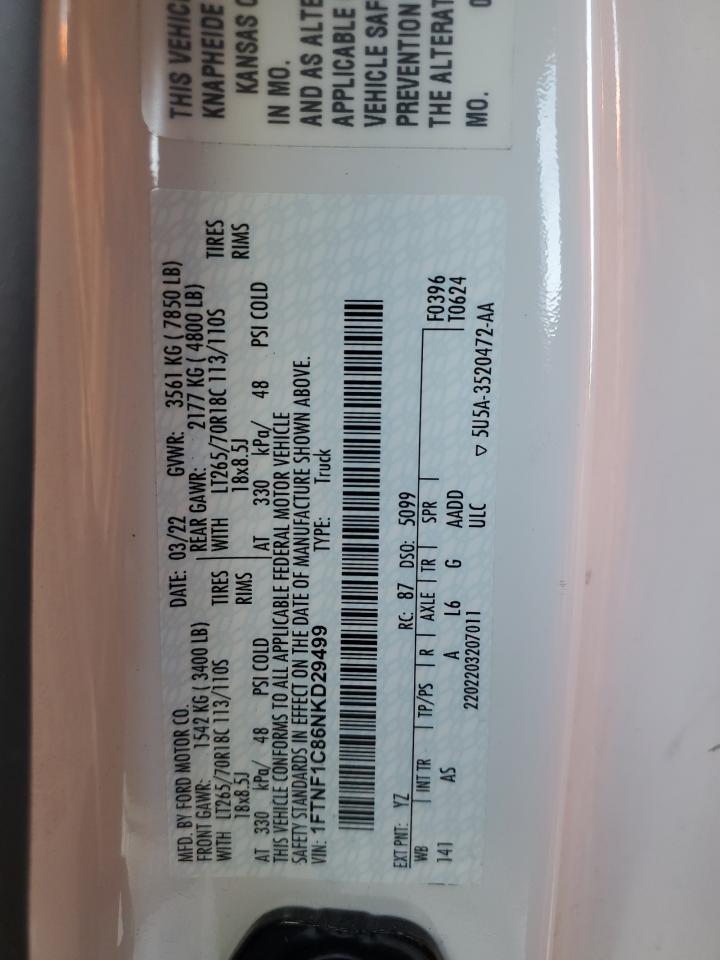 1FTNF1C86NKD29499 FORD All Models 2022
