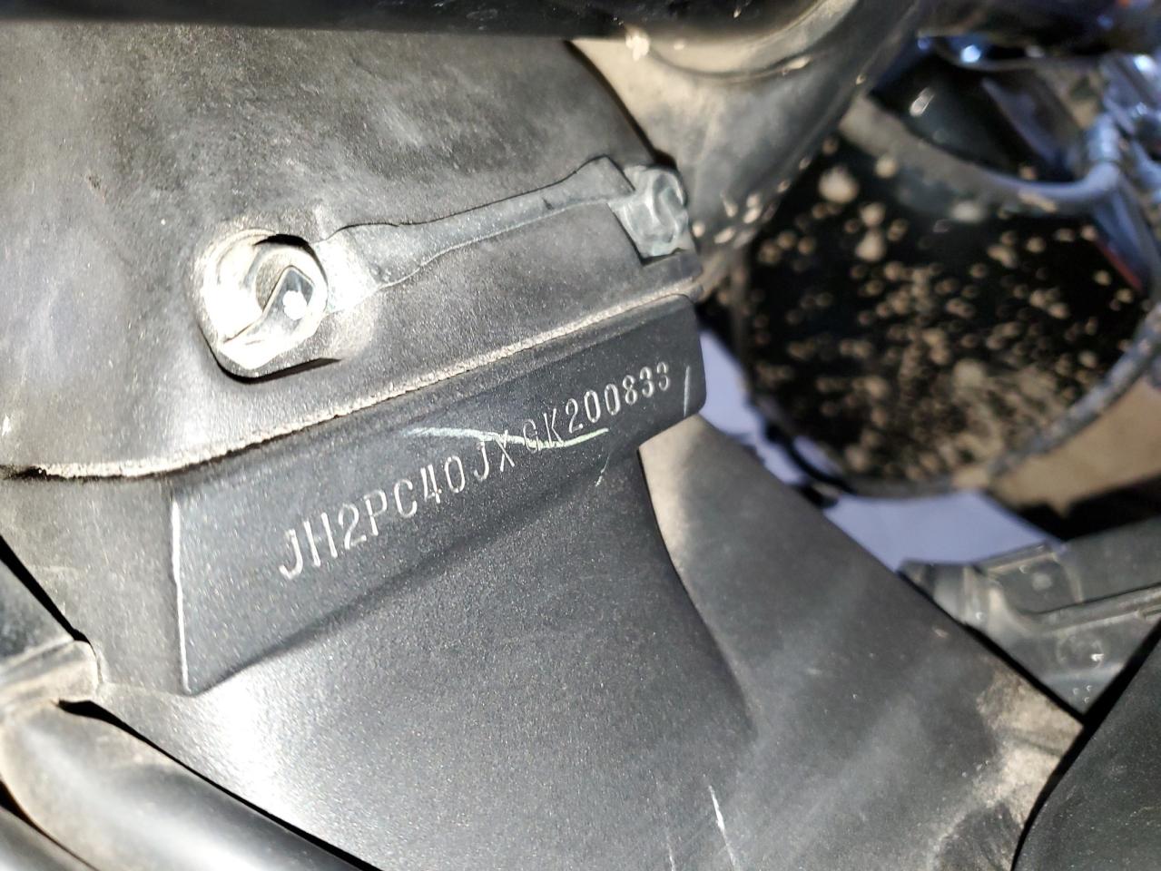 2016 Honda Cbr600 Rr VIN: JH2PC40JXGK200833 Lot: 48262855