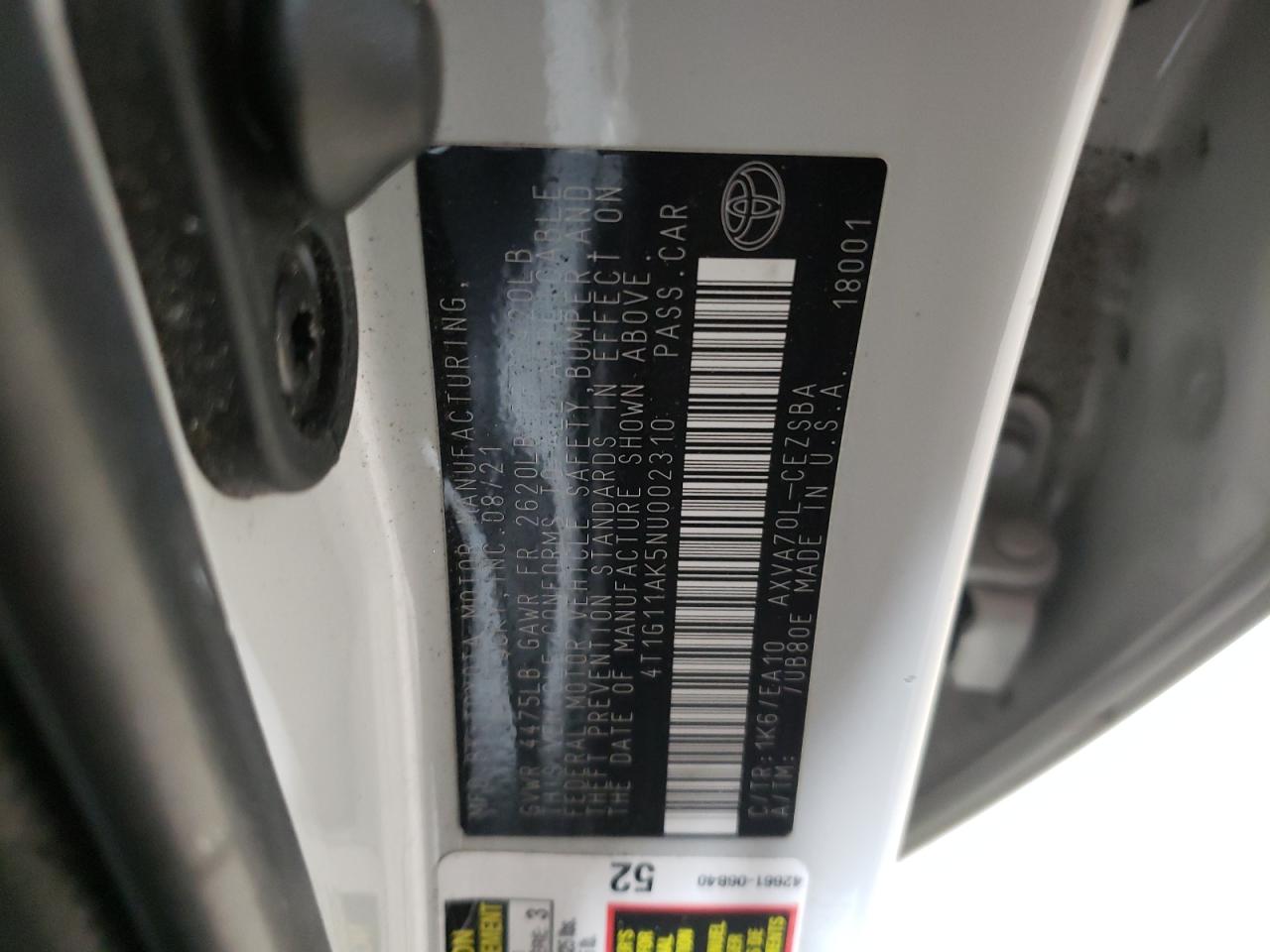 2022 Toyota Camry - Image 12