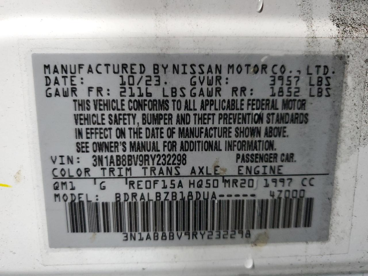 3N1AB8BV9RY232298 NISSAN SENTRA 2024