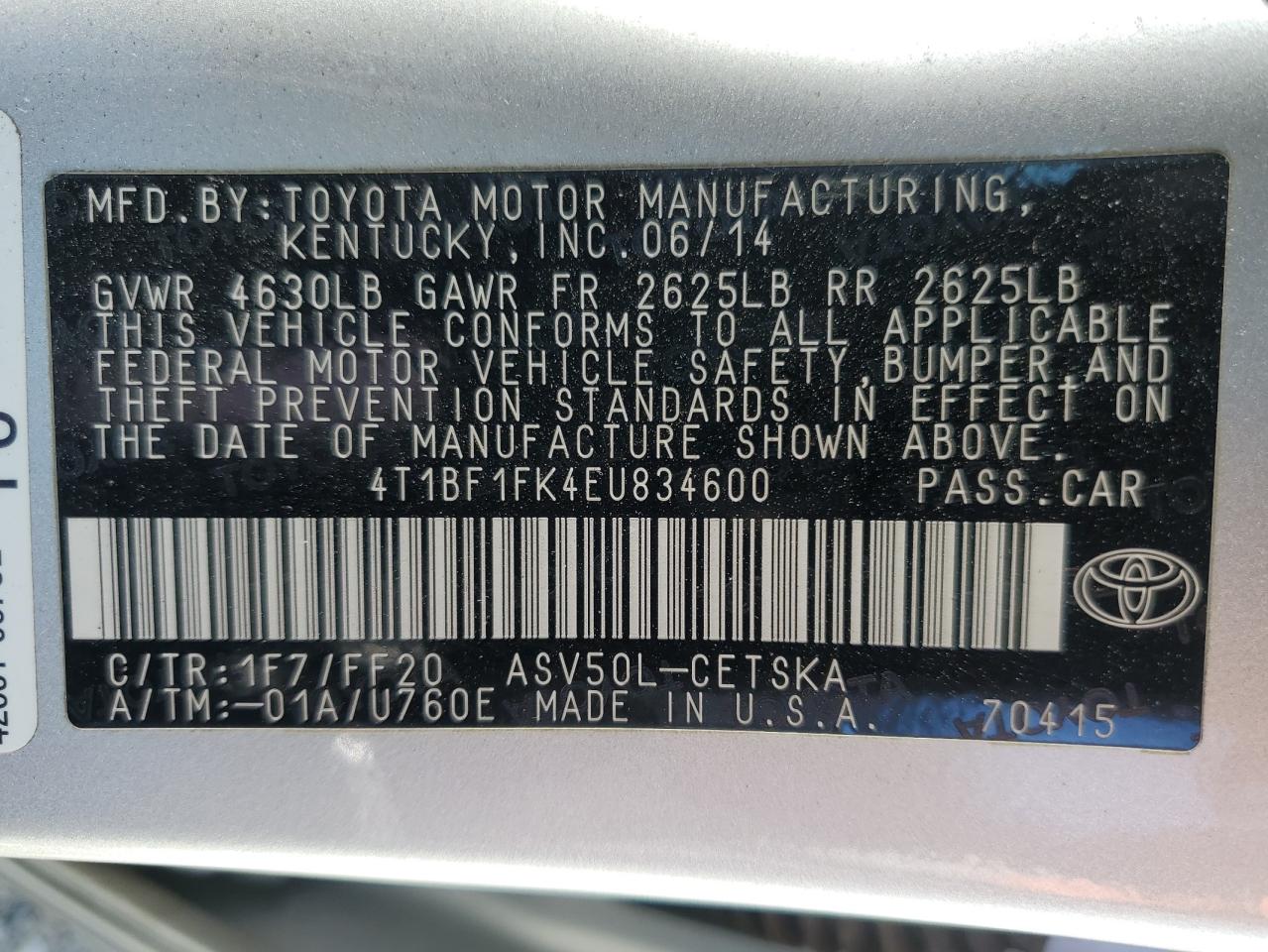 2014 Toyota Camry - Image 12