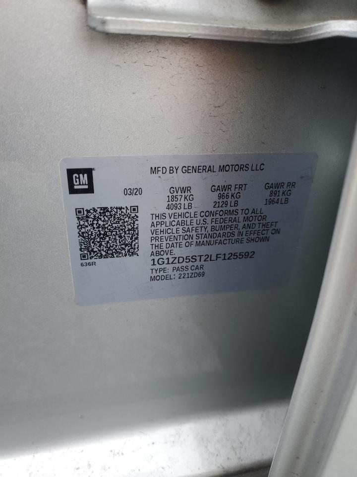 1G1ZD5ST2LF125592 CHEVROLET MALIBU 2020