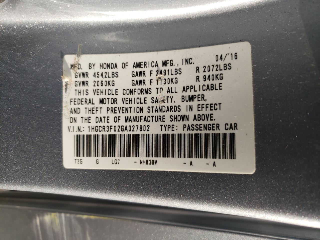 2016 Honda Accord - Image 12