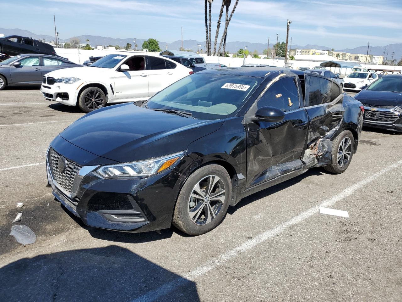 2022 Nissan Sentra Sv zu verkaufen in Van Nuys, CA - Side