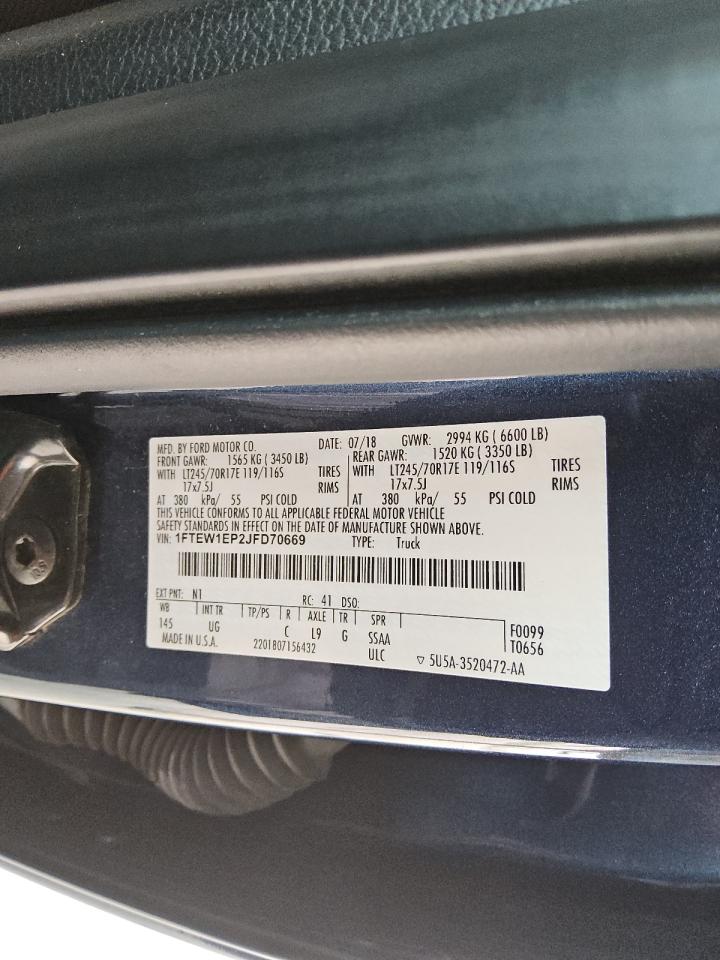 1FTEW1EP2JFD70669 FORD F-150 2018