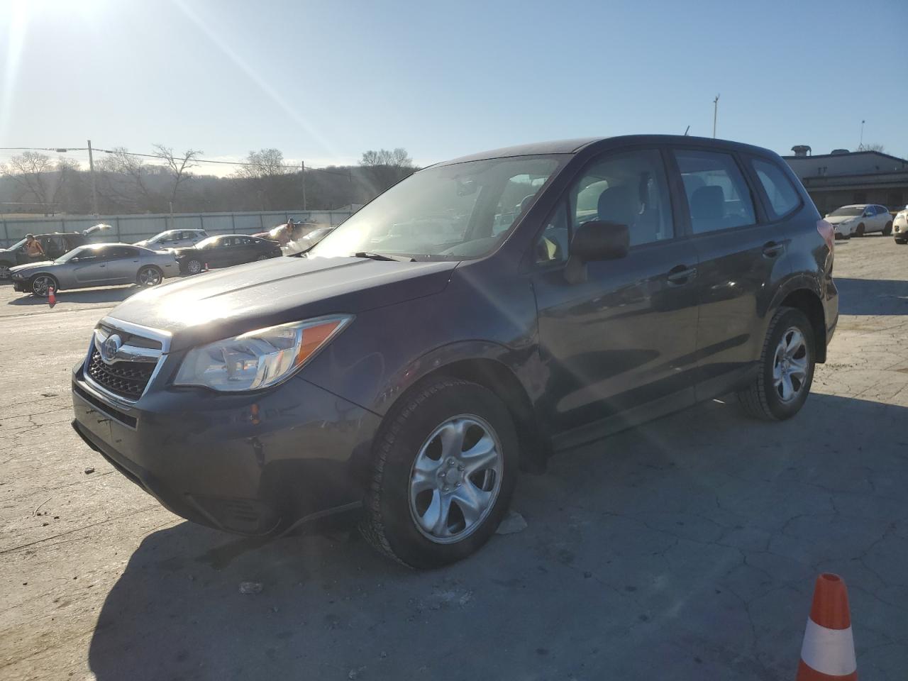 2014 SUBARU FORESTER GRAY VIN: JF2SJAAC3EH470215