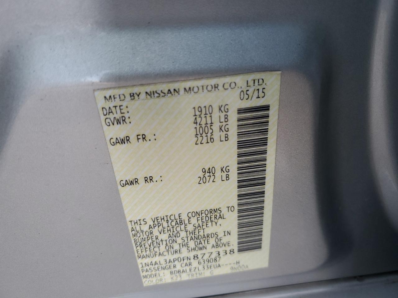 2015 Nissan Altima - Image 14