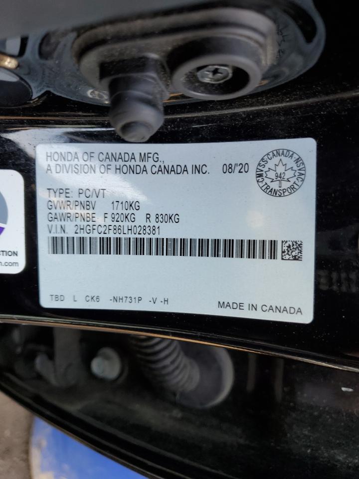 2HGFC2F86LH028381 HONDA CIVIC 2020