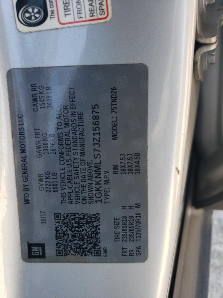 1GKKNMLS7JZ156875 GMC ACADIA 2018