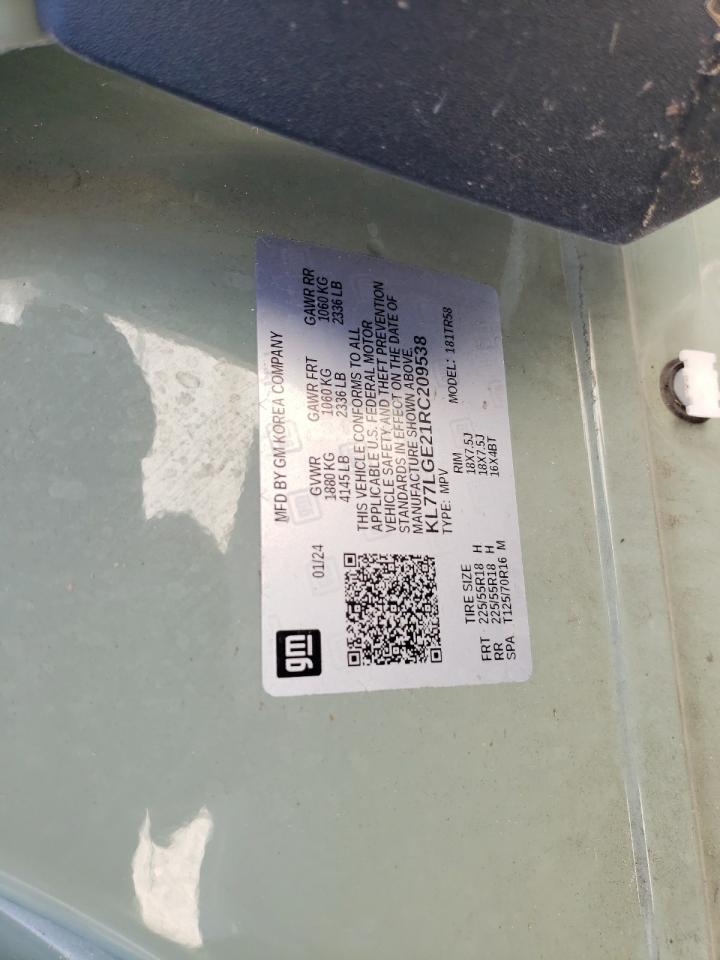 KL77LGE21RC209538 CHEVROLET TRAX 1RS 2024