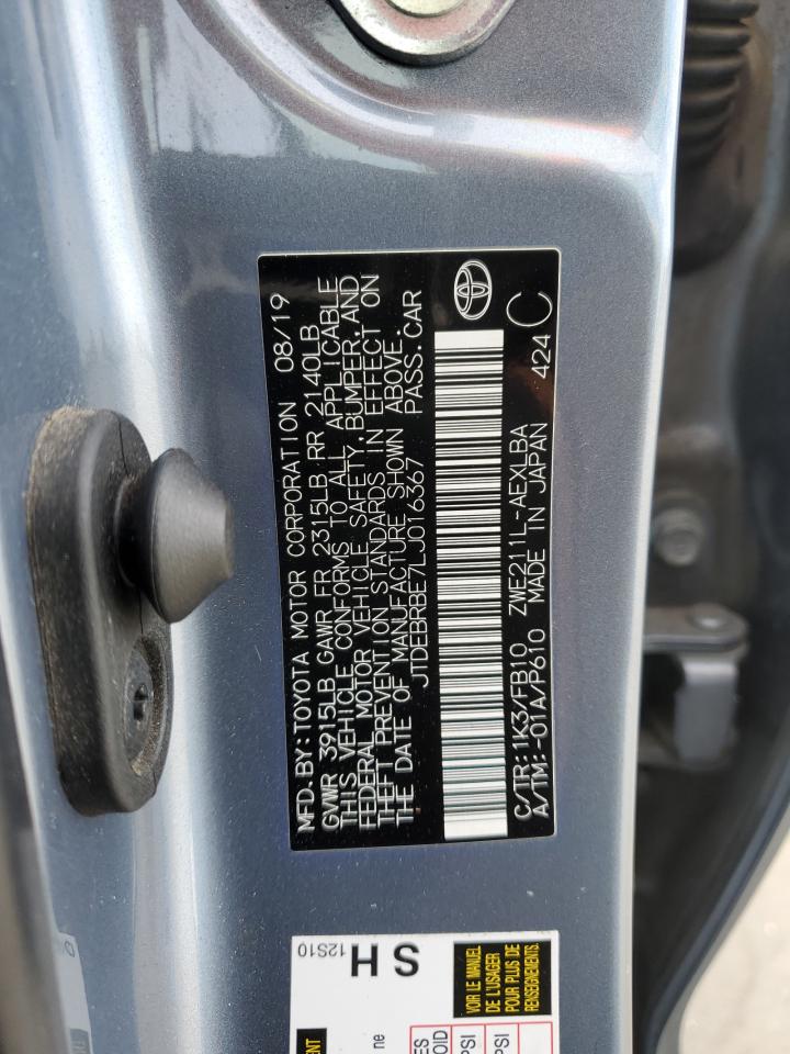 JTDEBRBE7LJ016367 TOYOTA COROLLA 2020