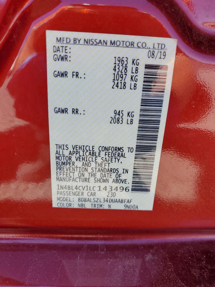 1N4BL4CV1LC143496 NISSAN ALTIMA 2020