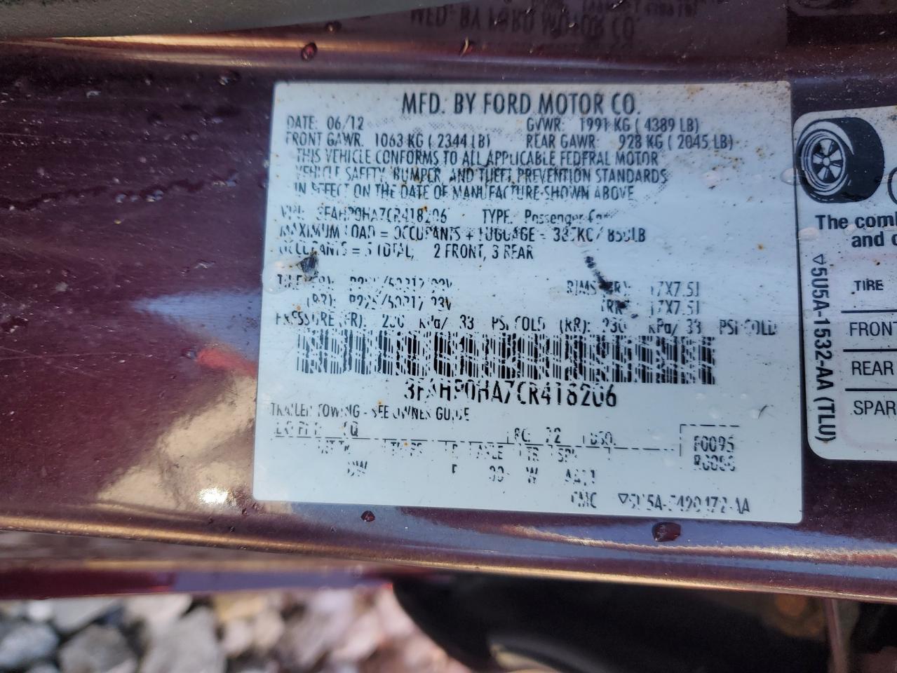 2012 Ford Fusion - Image 12