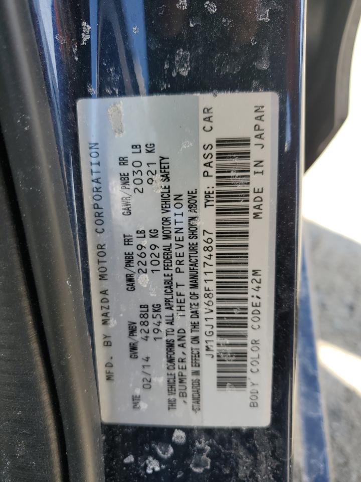 2015 Mazda 6 Touring VIN: JM1GJ1V68F1174867 Lot: 50957435