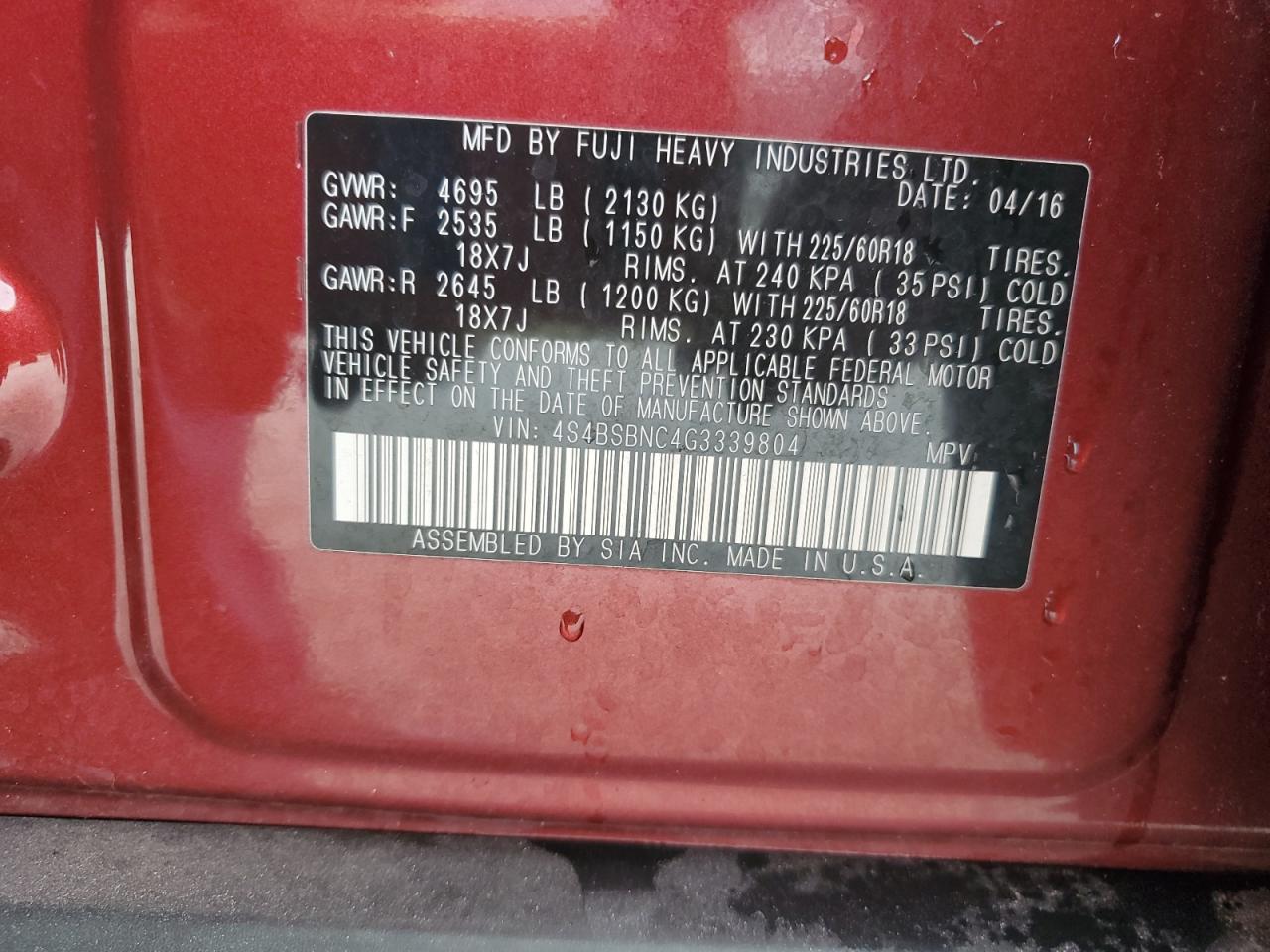 2016 Subaru Outback - Image 15