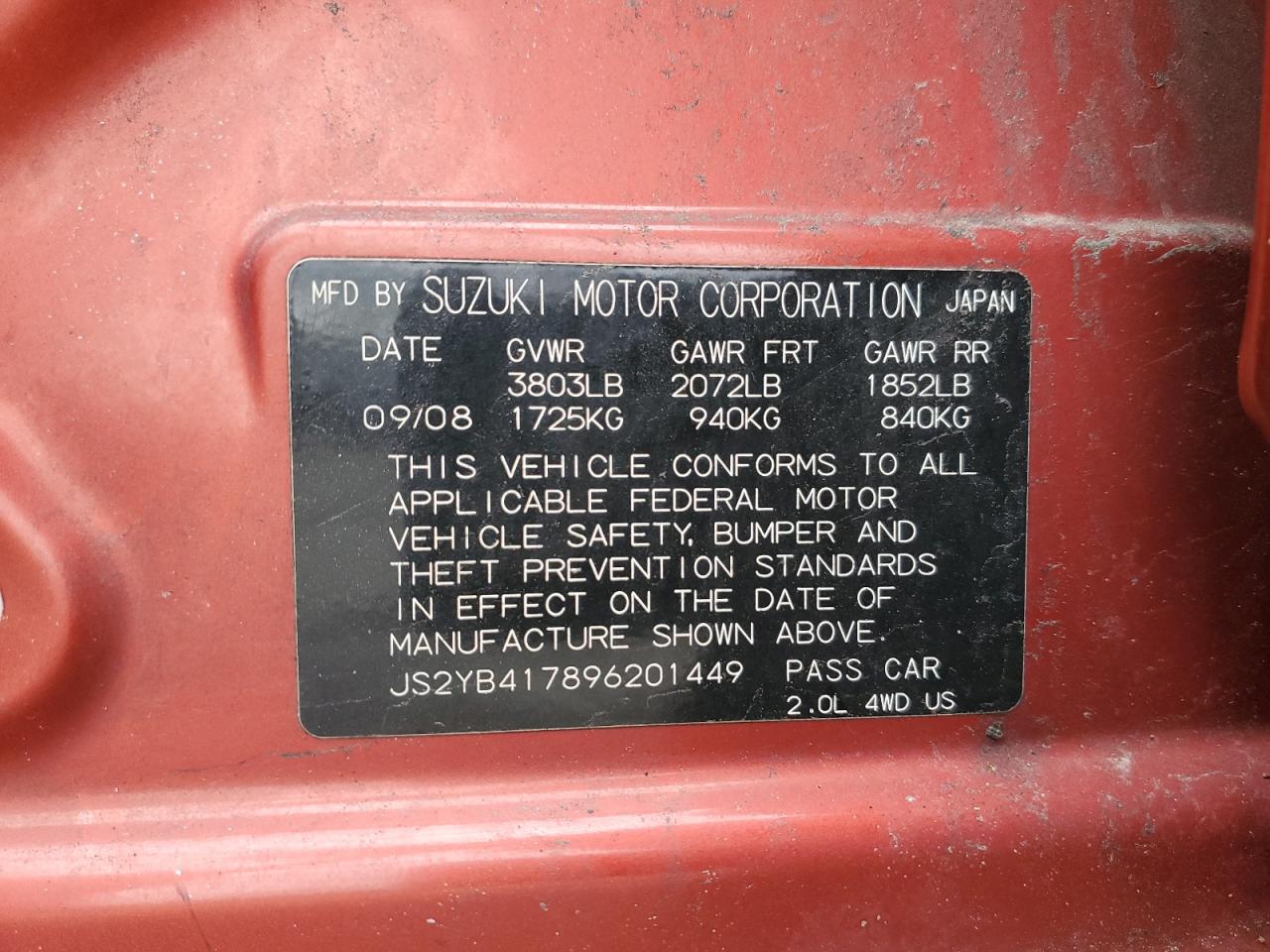 2009 Suzuki SX4 - Image 14