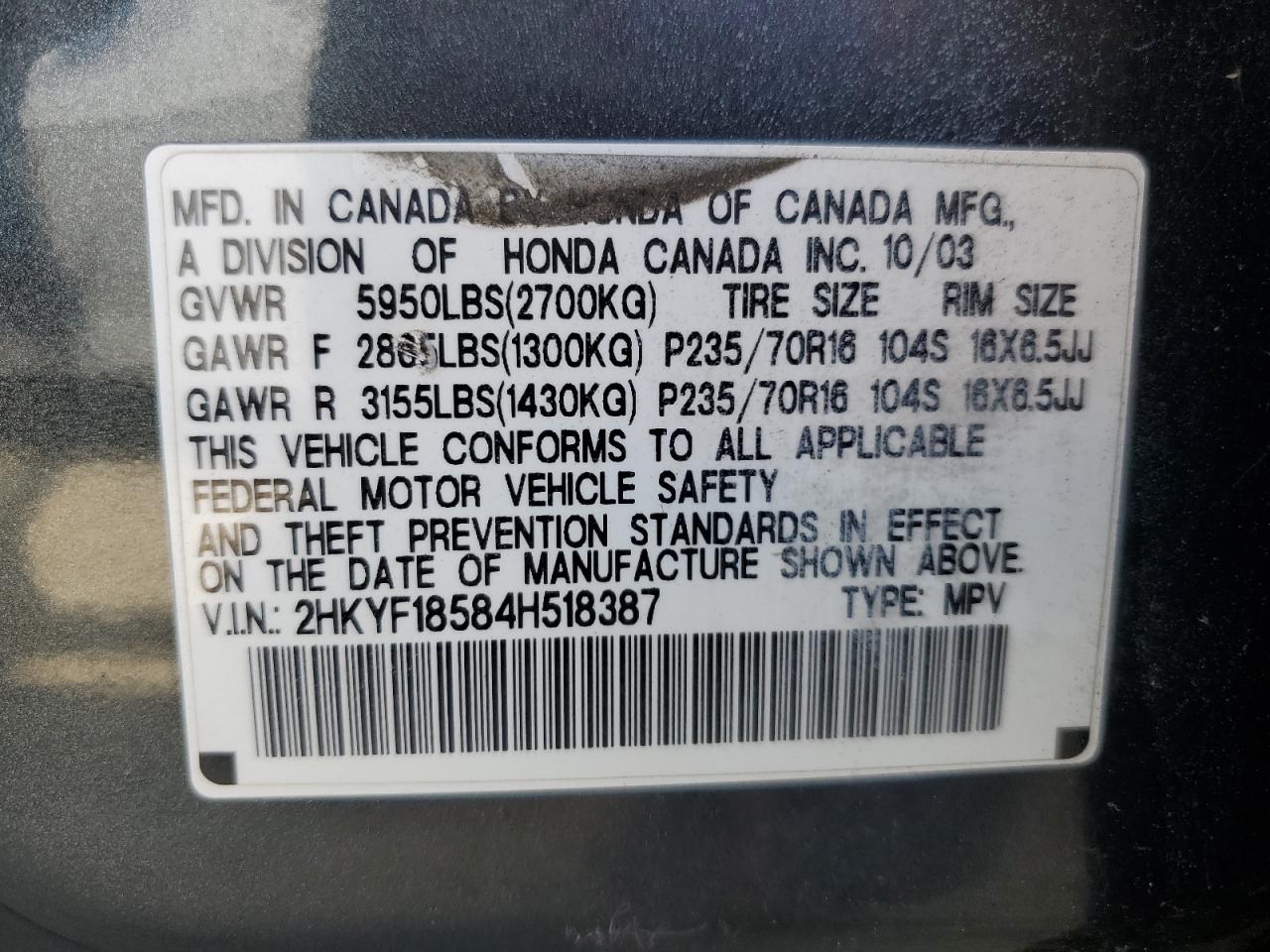 2004 Honda Pilot - Image 13