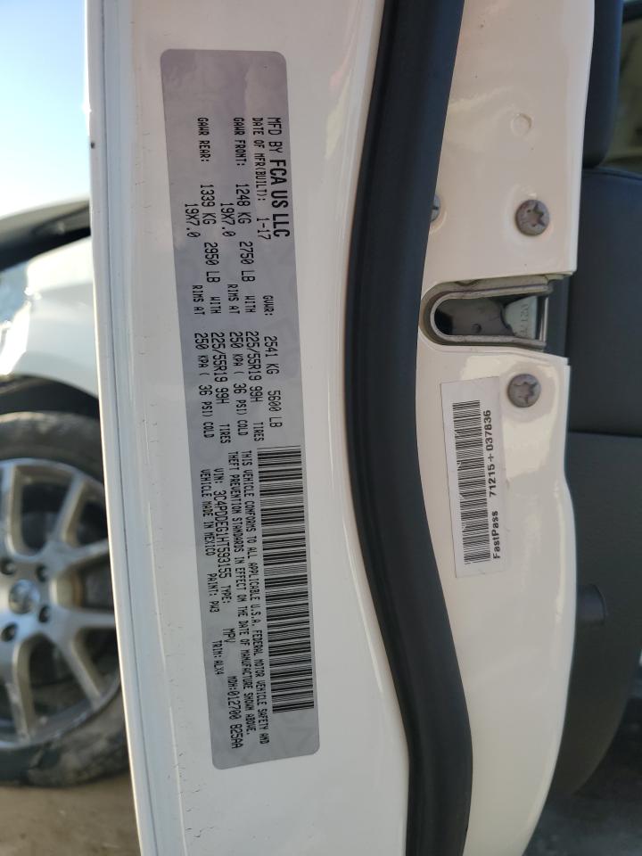 2017 Dodge Journey Gt VIN: 3C4PDDEG1HT593155 Lot: 50595165