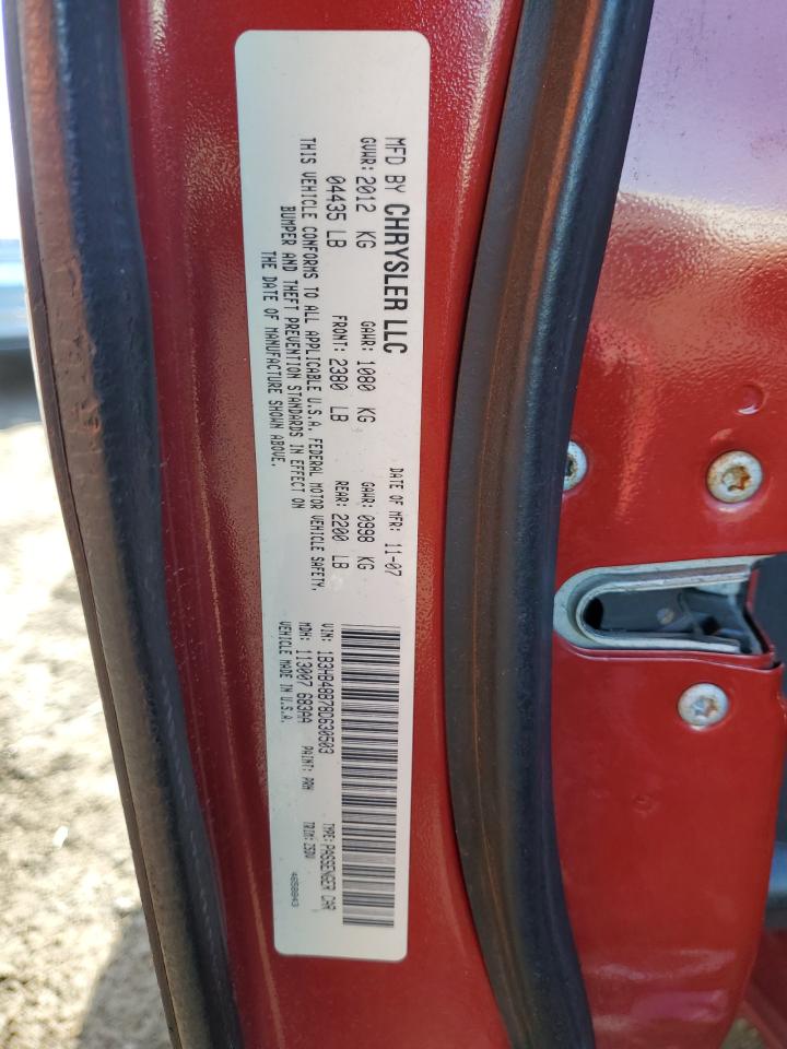 2008 Dodge Caliber Sxt VIN: 1B3HB48B78D630503 Lot: 48587595