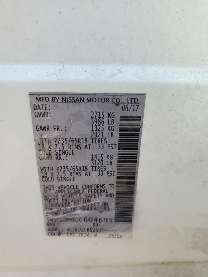 5N1DR2MM6JC604695 NISSAN PATHFINDER 2018