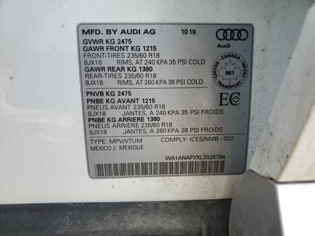 2020 AUDI Q5 PREMIUM