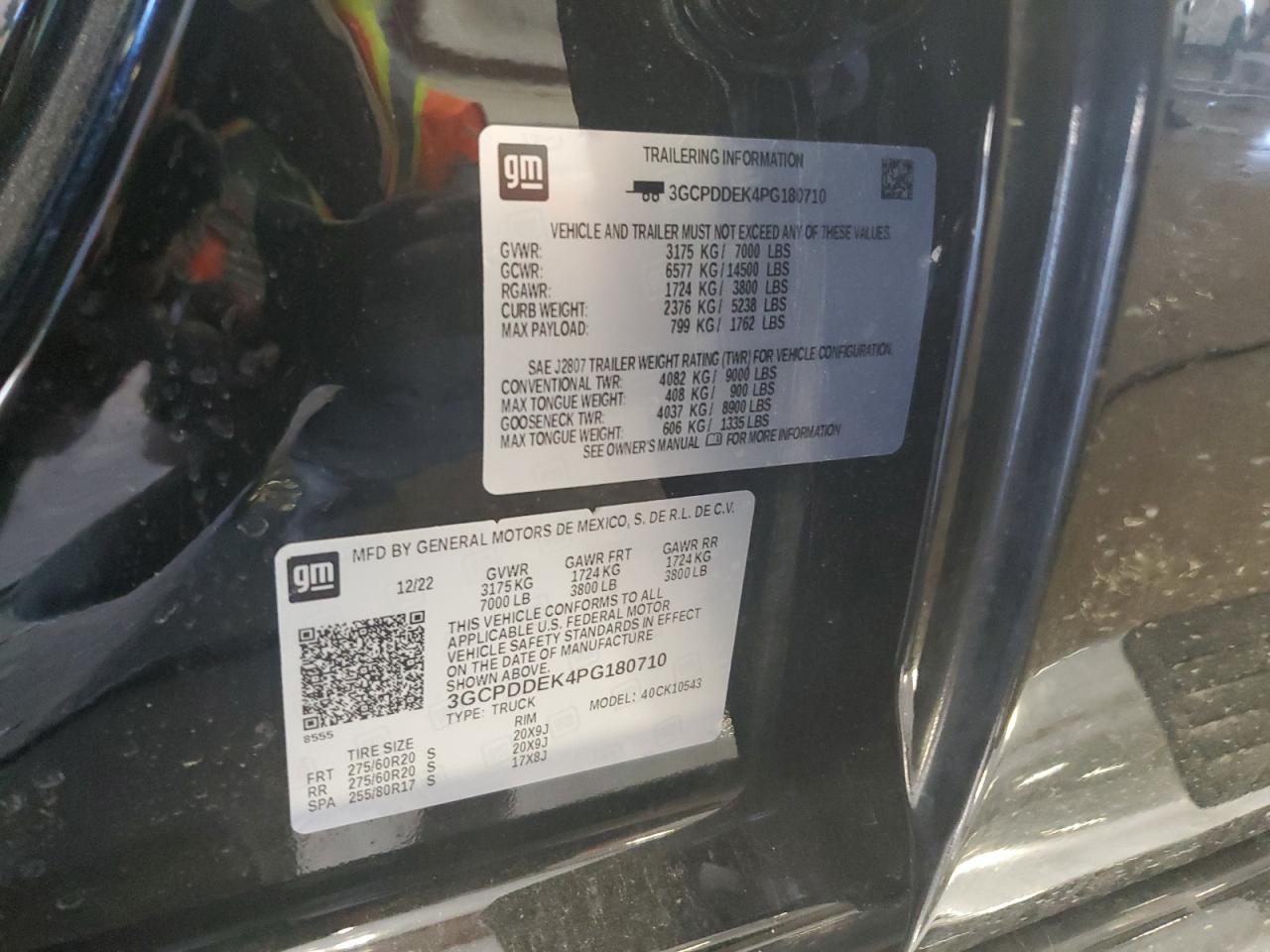 3GCPDDEK4PG180710 CHEVROLET ALL Models 2023