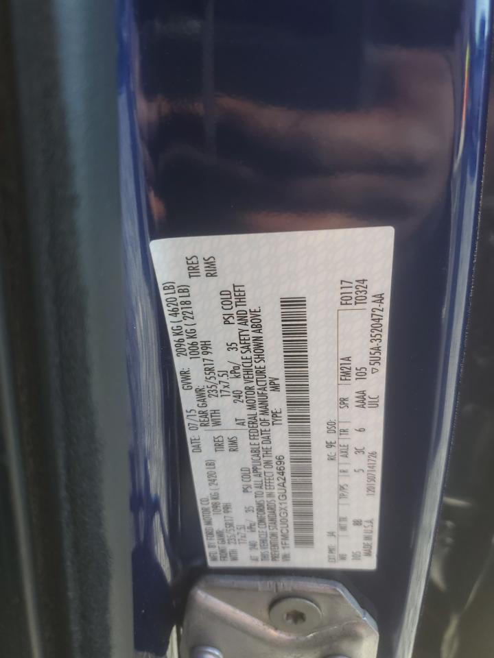 1FMCU0GX1GUA24696 FORD ESCAPE 2016