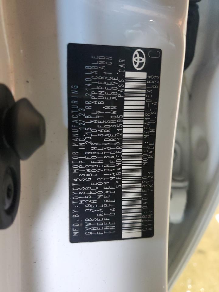 5YFB4MDE6RP121595 TOYOTA COROLLA 2024