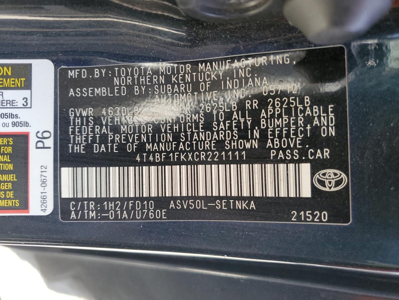 2012 Toyota Camry - Image 14