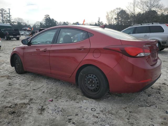 Sedans HYUNDAI ELANTRA 2016 Red