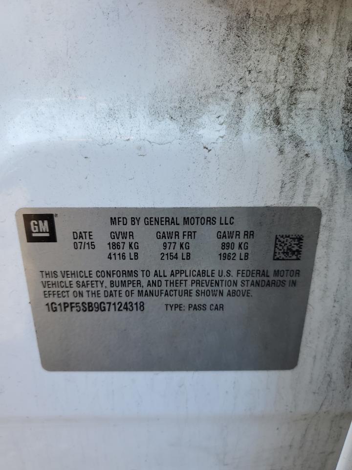 1G1PF5SB9G7124318 CHEVROLET CRUZE 2016