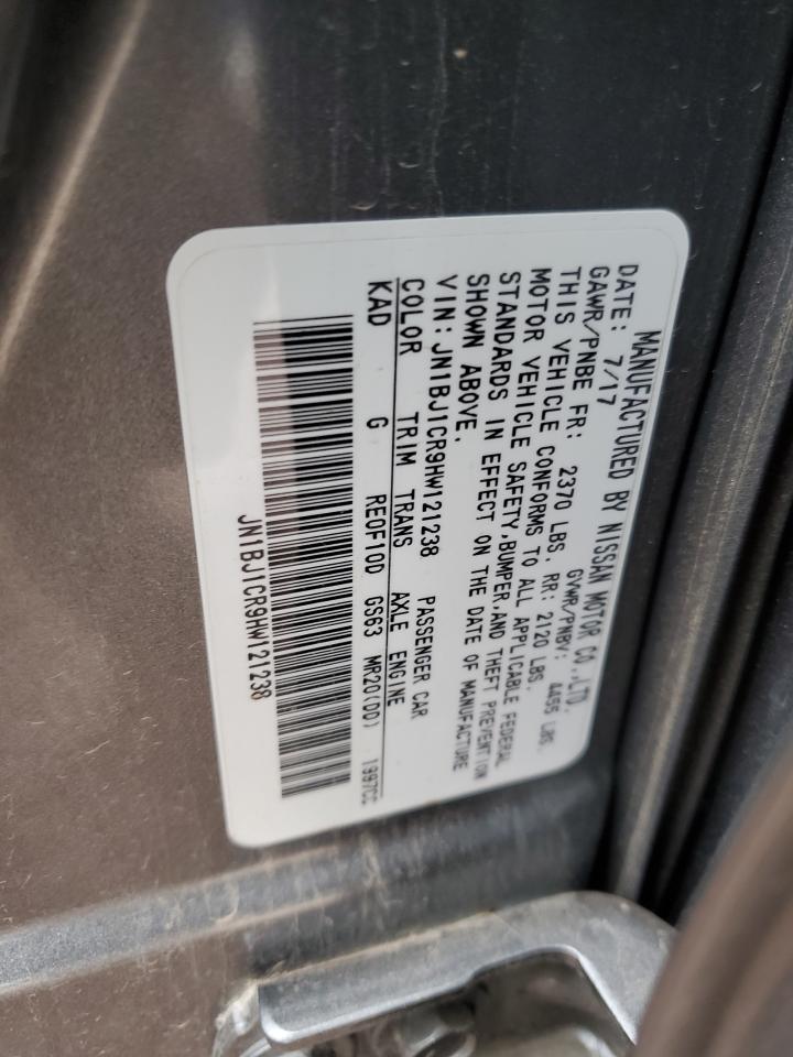 JN1BJ1CR9HW121238 NISSAN ROGUE 2017
