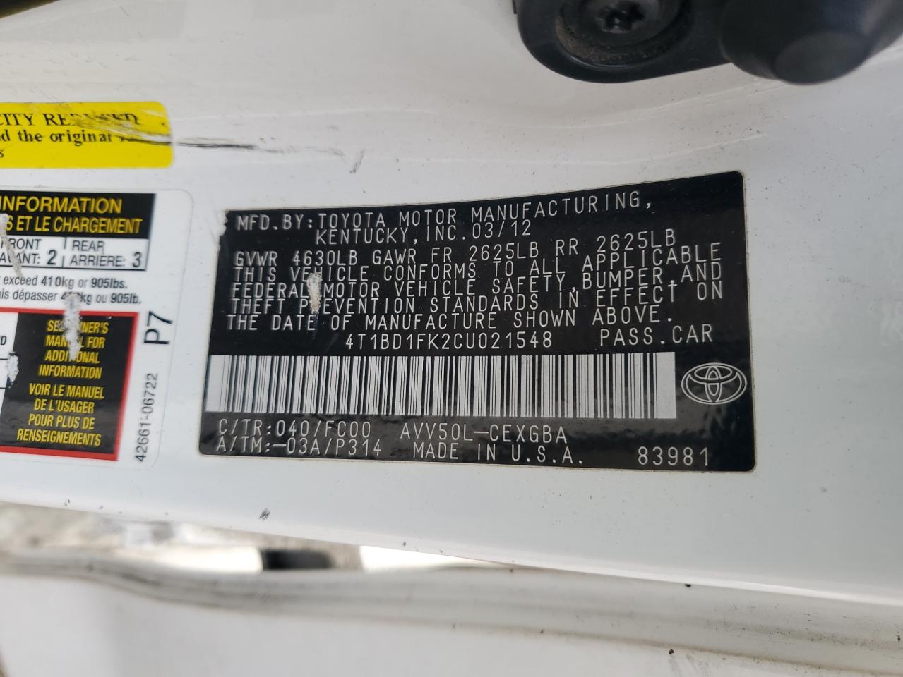2012 Toyota Camry - Image 14