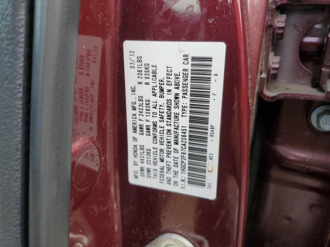 2012 Honda Accord - Image 12
