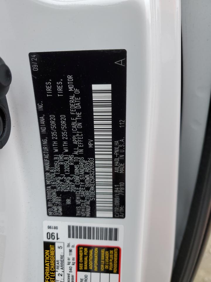 5TDERKEC5RS220903 TOYOTA SIENNA 2024
