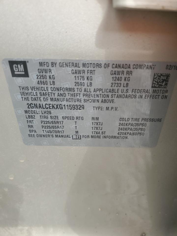 2GNALCEKXG1159329 CHEVROLET EQUINOX 2016