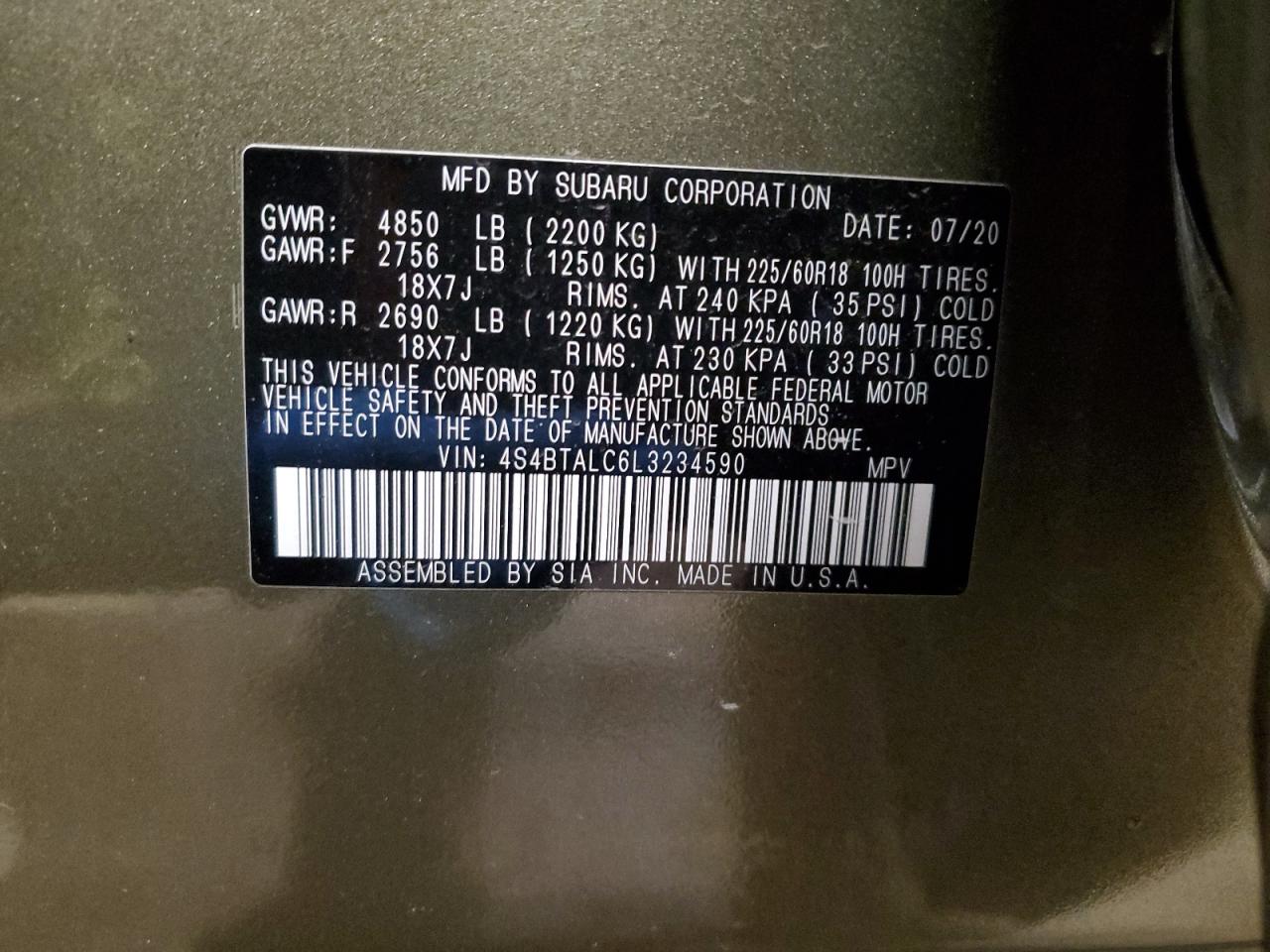 2020 Subaru Outback - Image 14