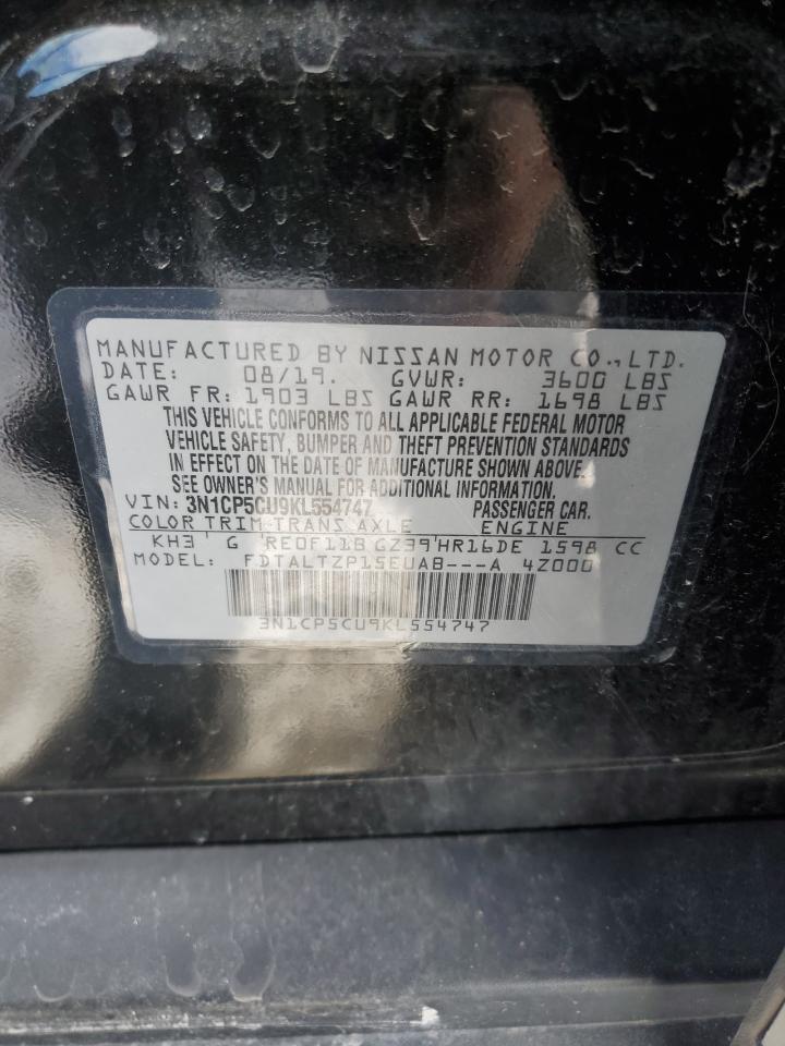 3N1CP5CU9KL554747 NISSAN KICKS 2019