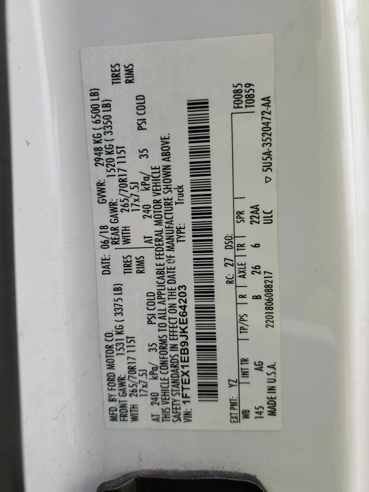 1FTEX1EB9JKE64203 FORD F-150 2018