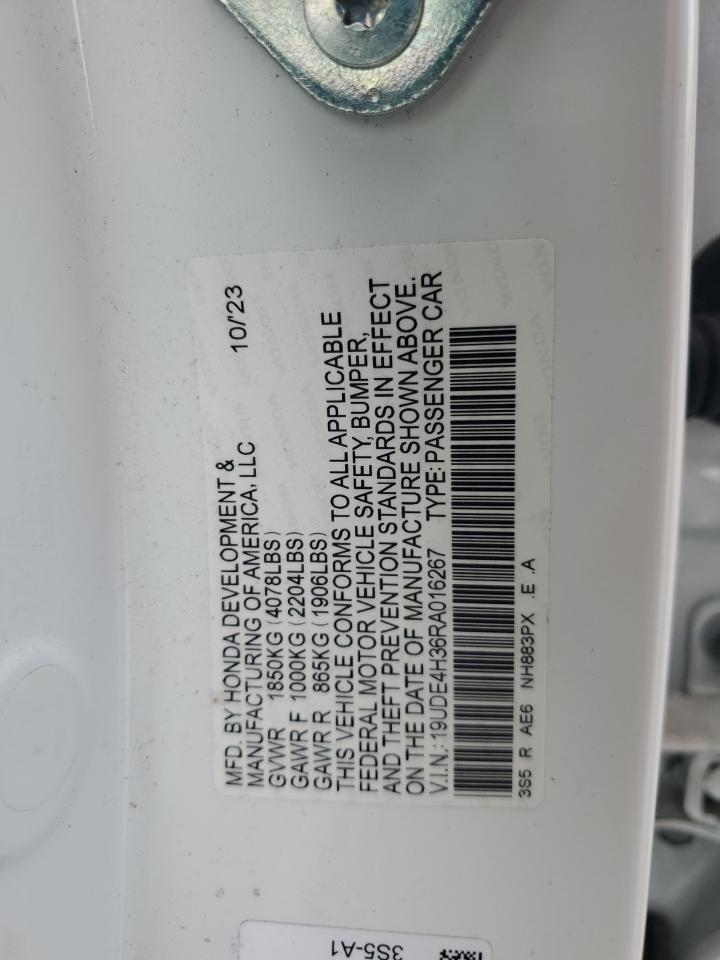 2024 Acura Integra A-Spec VIN: 19UDE4H36RA016267 Lot: 49639215