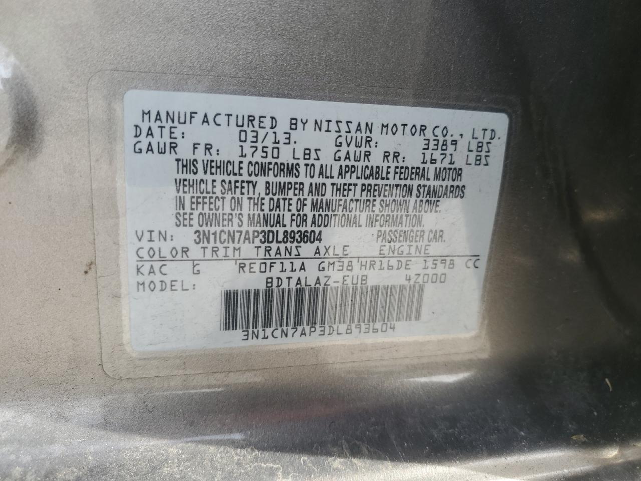 2013 Nissan Versa - Image 14