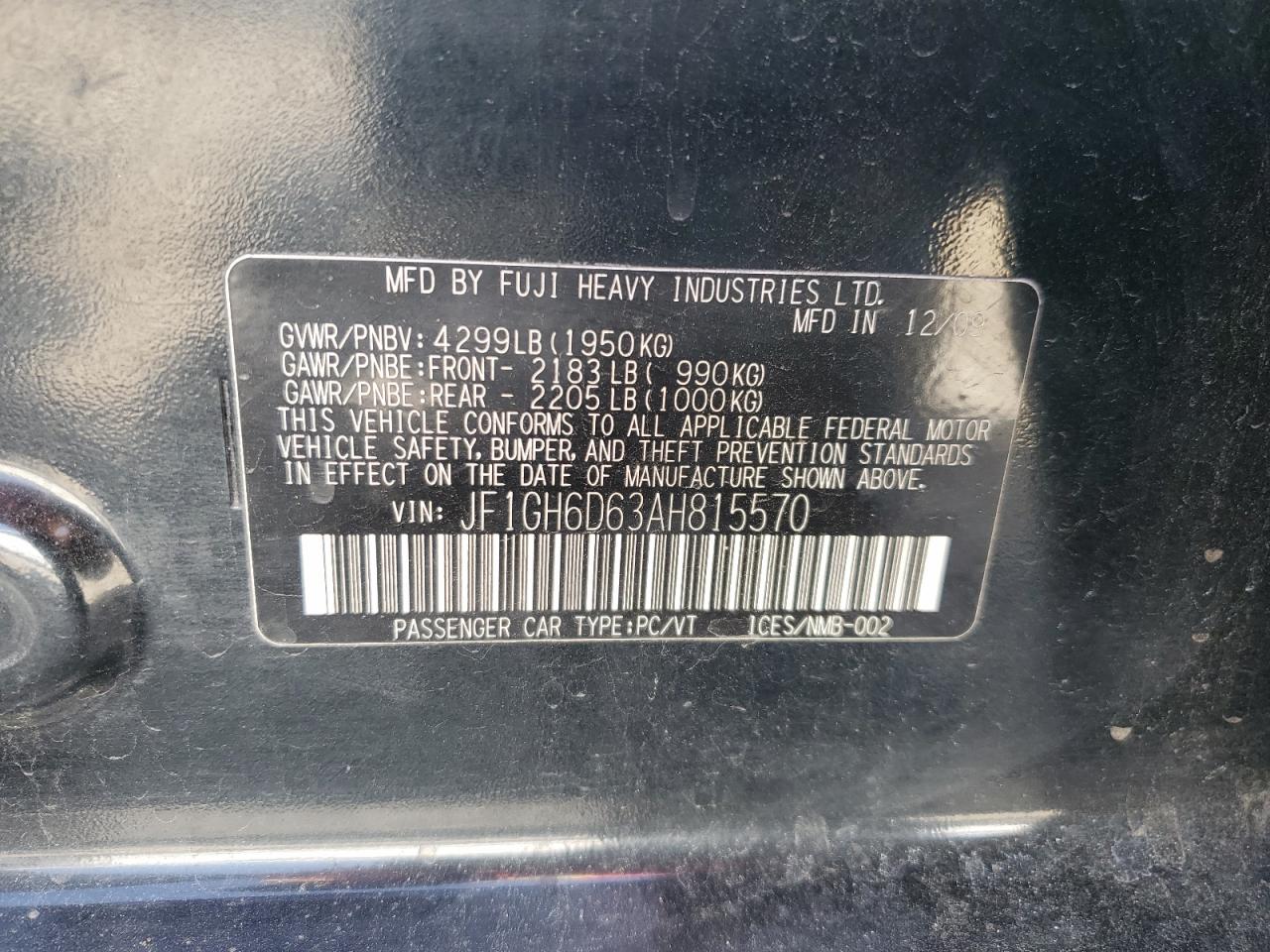 2010 Subaru Impreza - Image 12