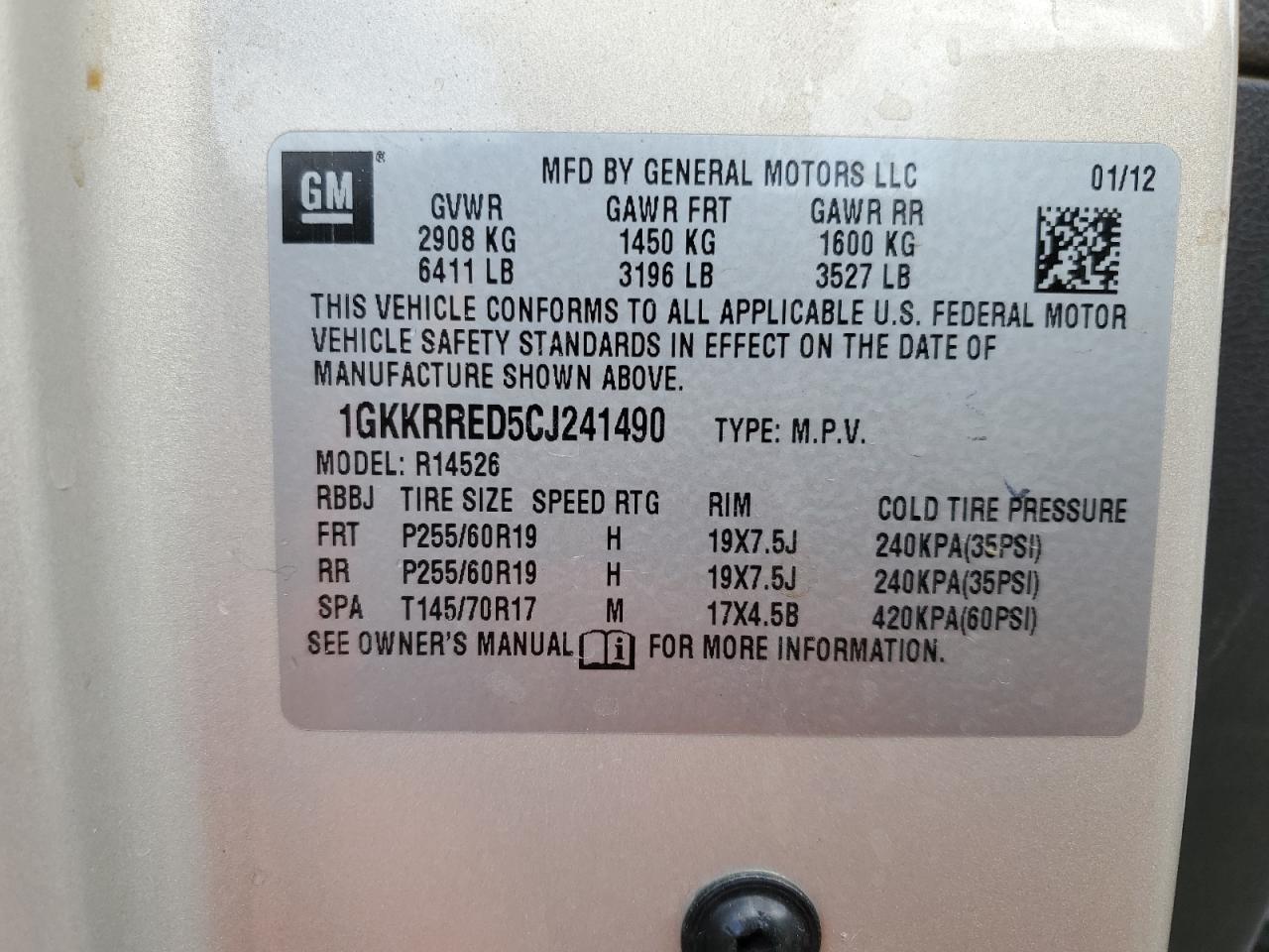 2012 GMC Acadia - Image 13