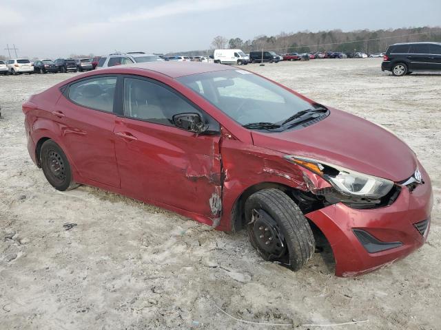 Sedans HYUNDAI ELANTRA 2016 Red