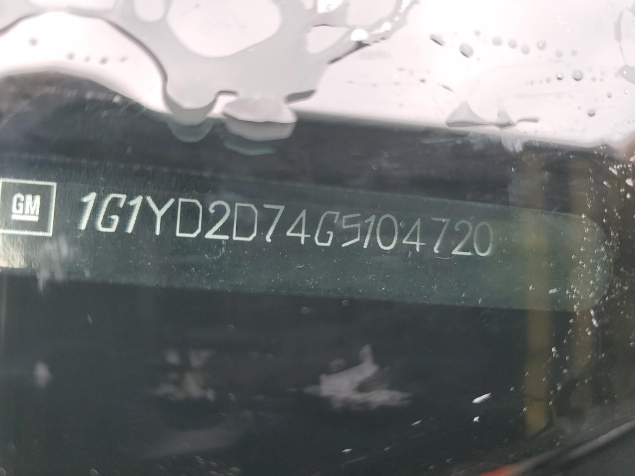 1G1YD2D74G5104720 CHEVROLET CORVETTE 2016