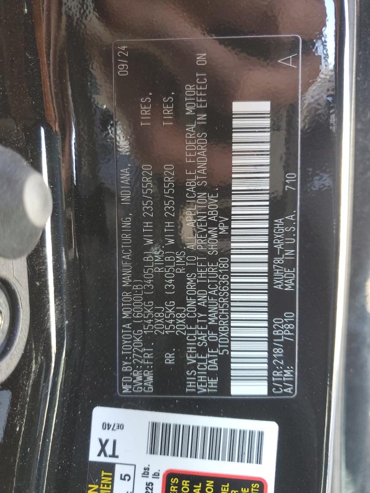 5TDXBRCH5RS636180 TOYOTA HIGHLANDER 2024