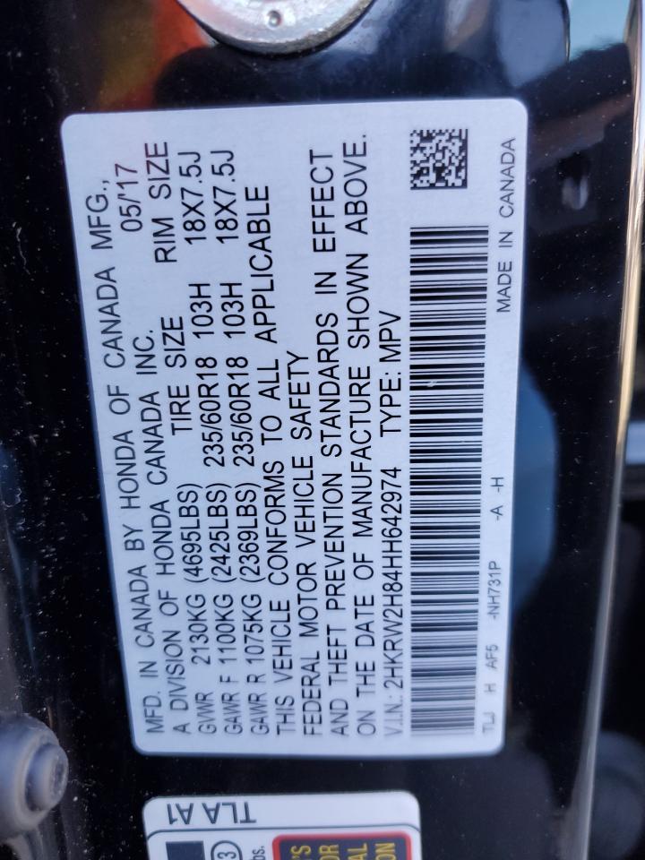 2HKRW2H84HH642974 HONDA CRV 2017