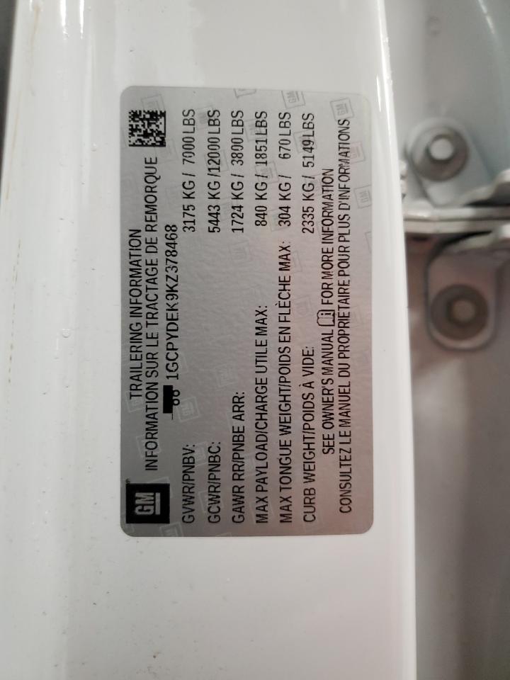 1GCPYDEK9KZ378468 CHEVROLET ALL Models 2019
