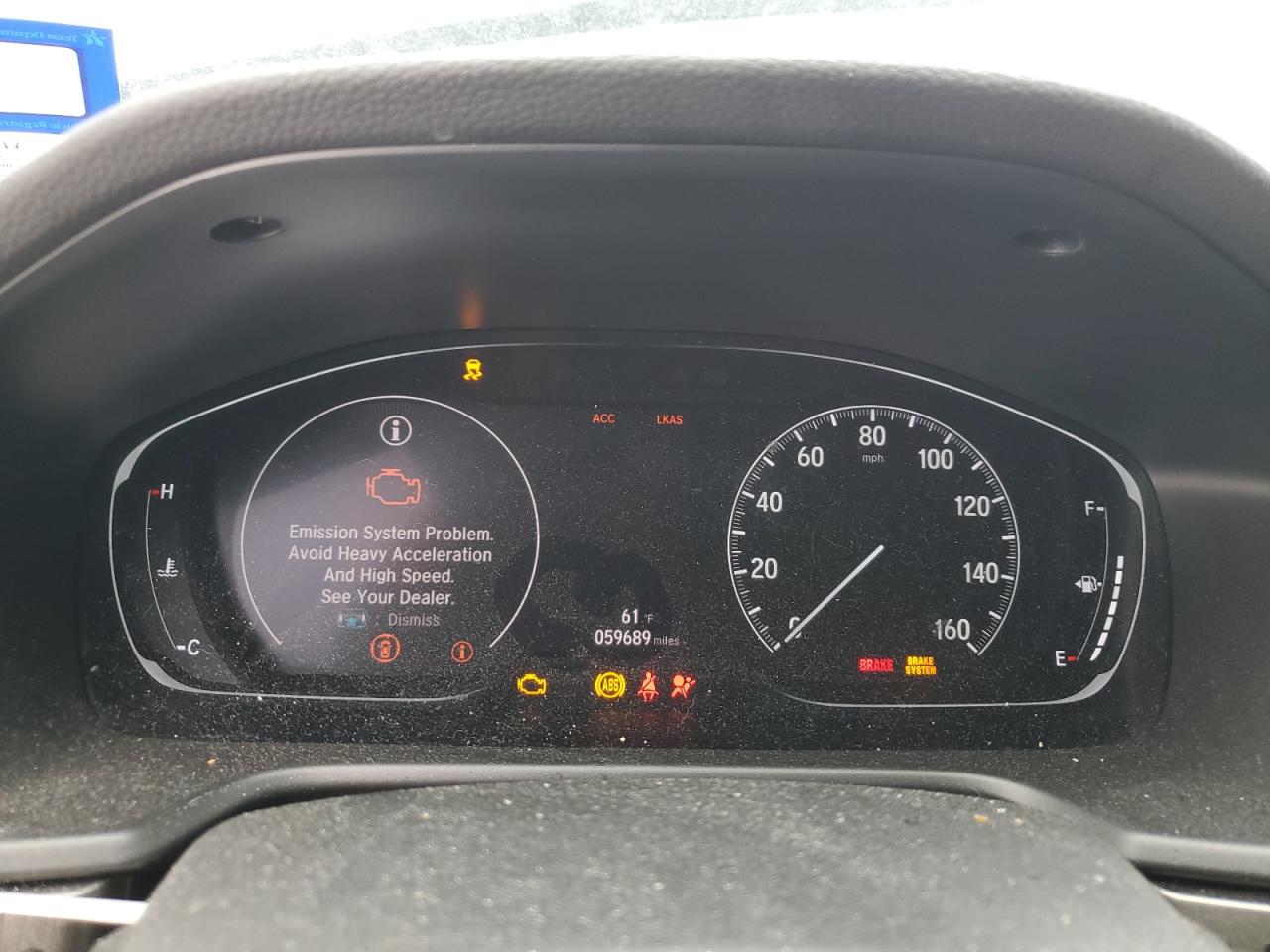 2020 Honda Accord Lx VIN: 1HGCV1F10LA045749 Lot: 51128465